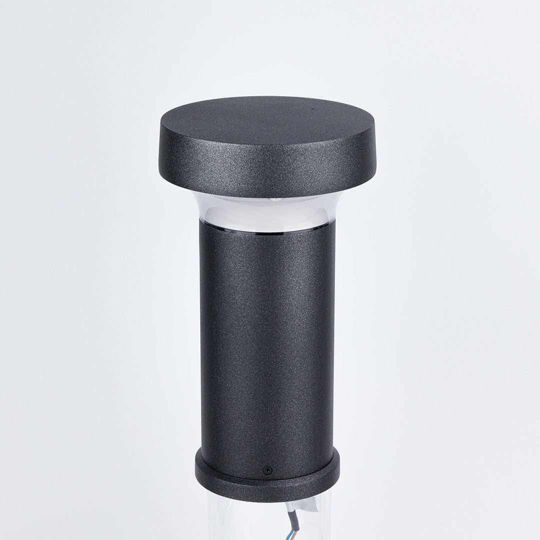 Modern Front Lawn Bollard Light |  Black LED Path Lights