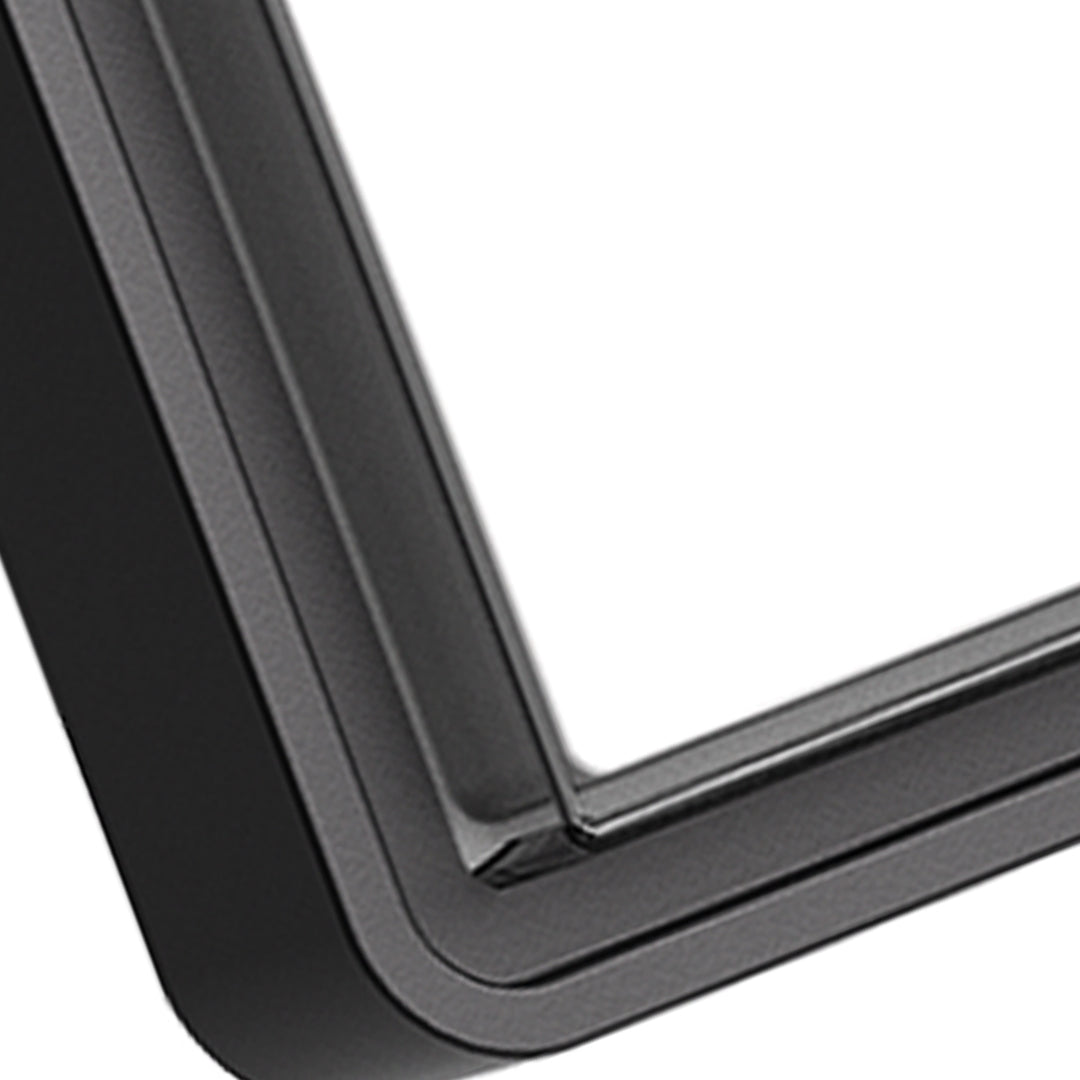 Black rectangular wall light fixture with clean frame design and integrated LED panel