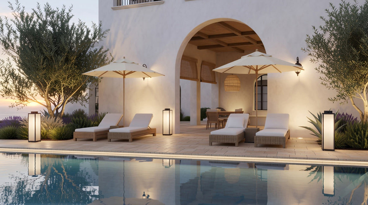 Poolside Evening Atmosphere