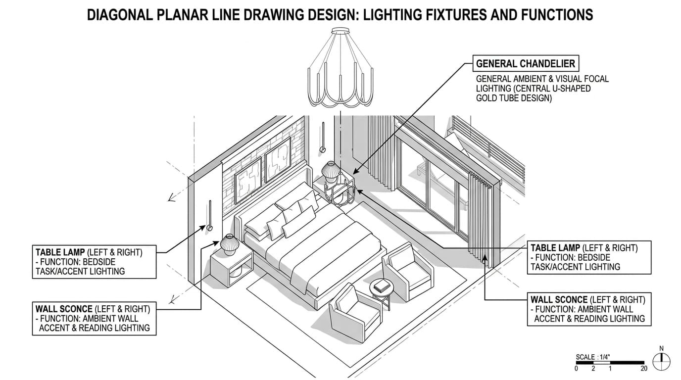 Covered patio lighting angle showing how fixtures support furniture layout and safe movement