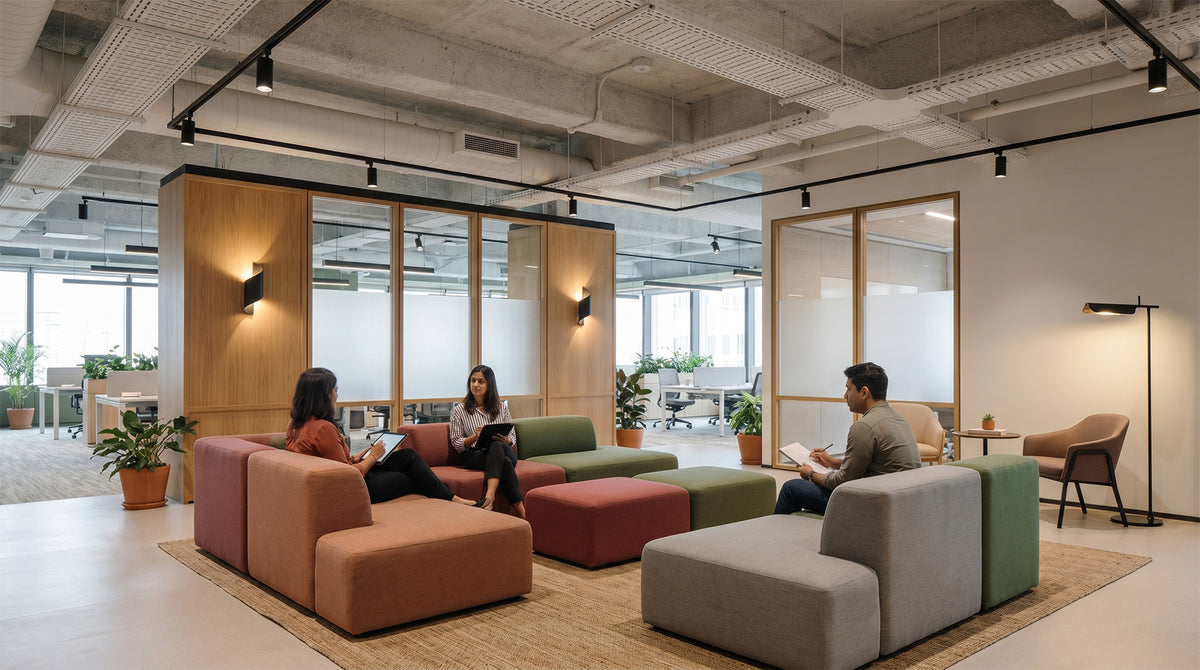 Open Lounge and Glass Rooms