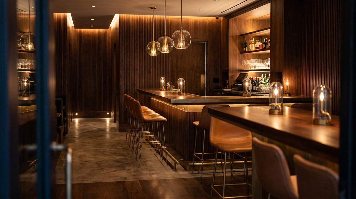 Perforated Brass Bar Pendant
