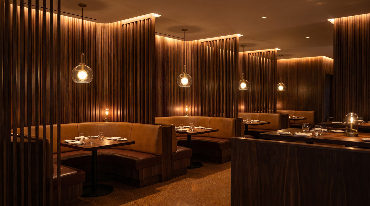 Walnut Bar Lighting