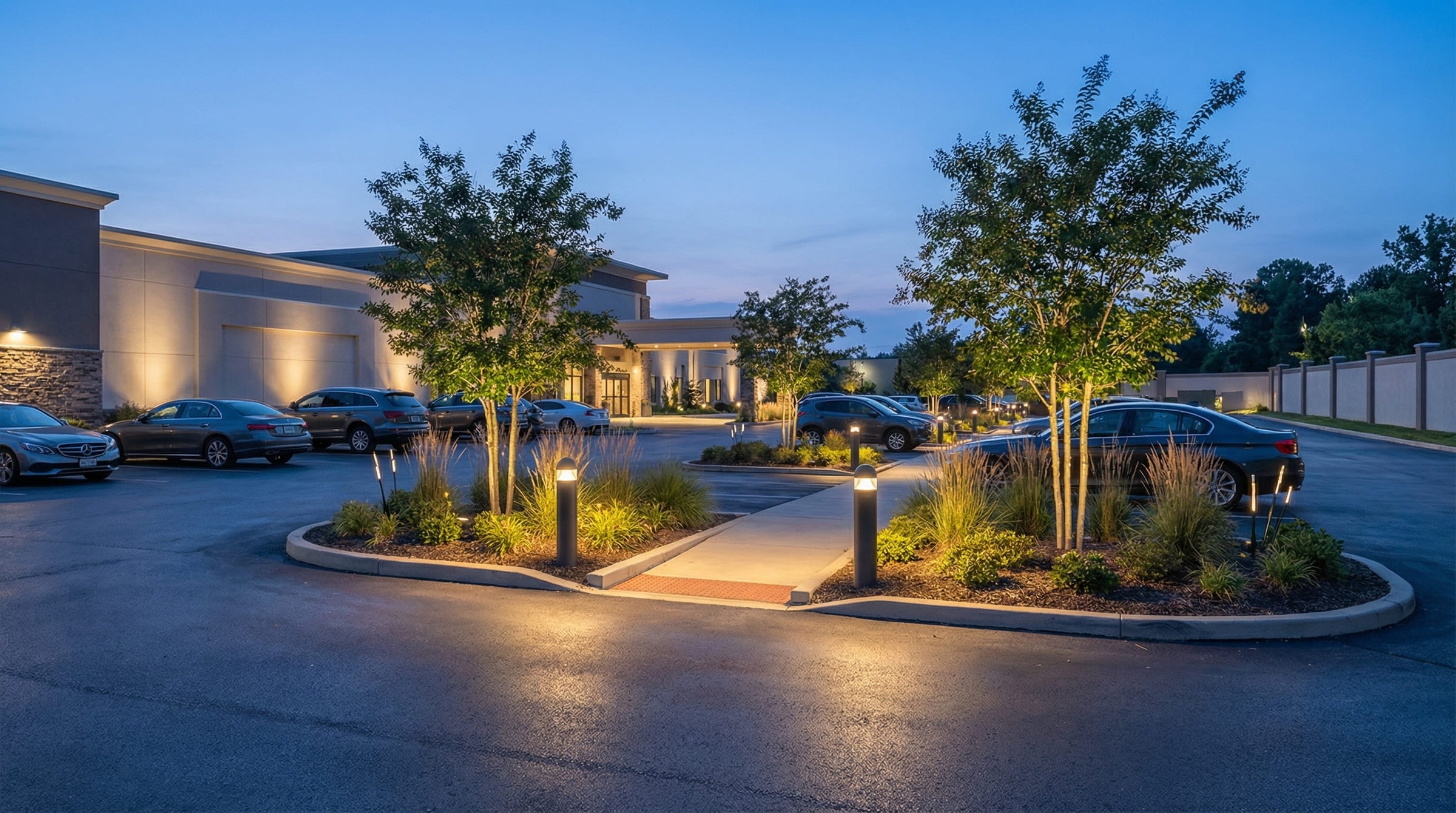 Parking Lot Pedestrian Islands