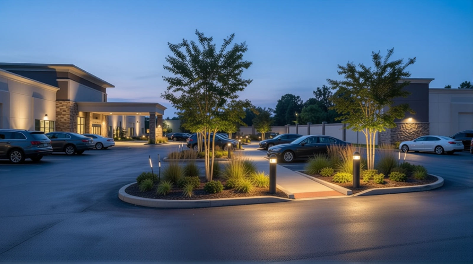 Parking Lot Pedestrian Islands