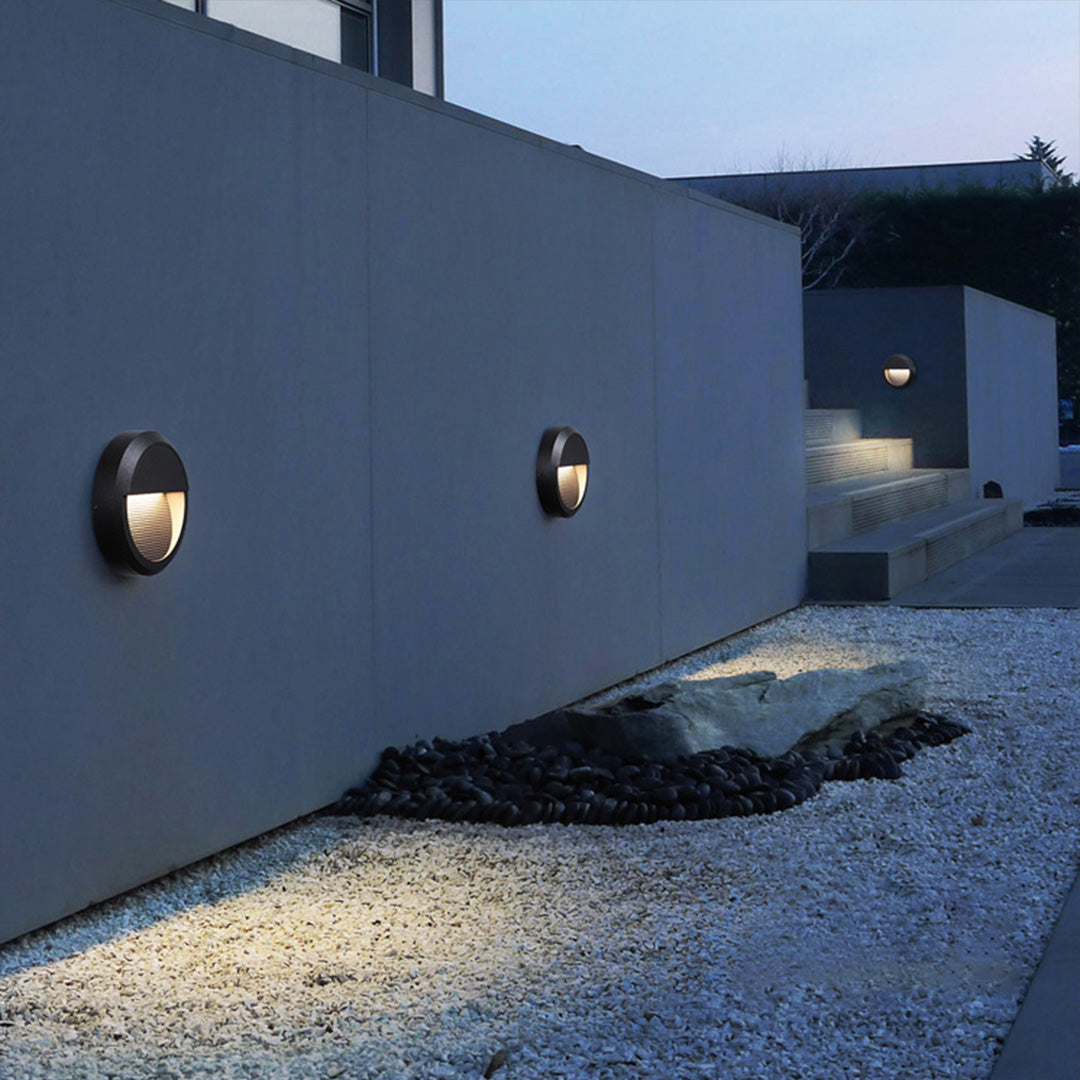 Geometric LED Outdoor Step Lights Minimalist Style