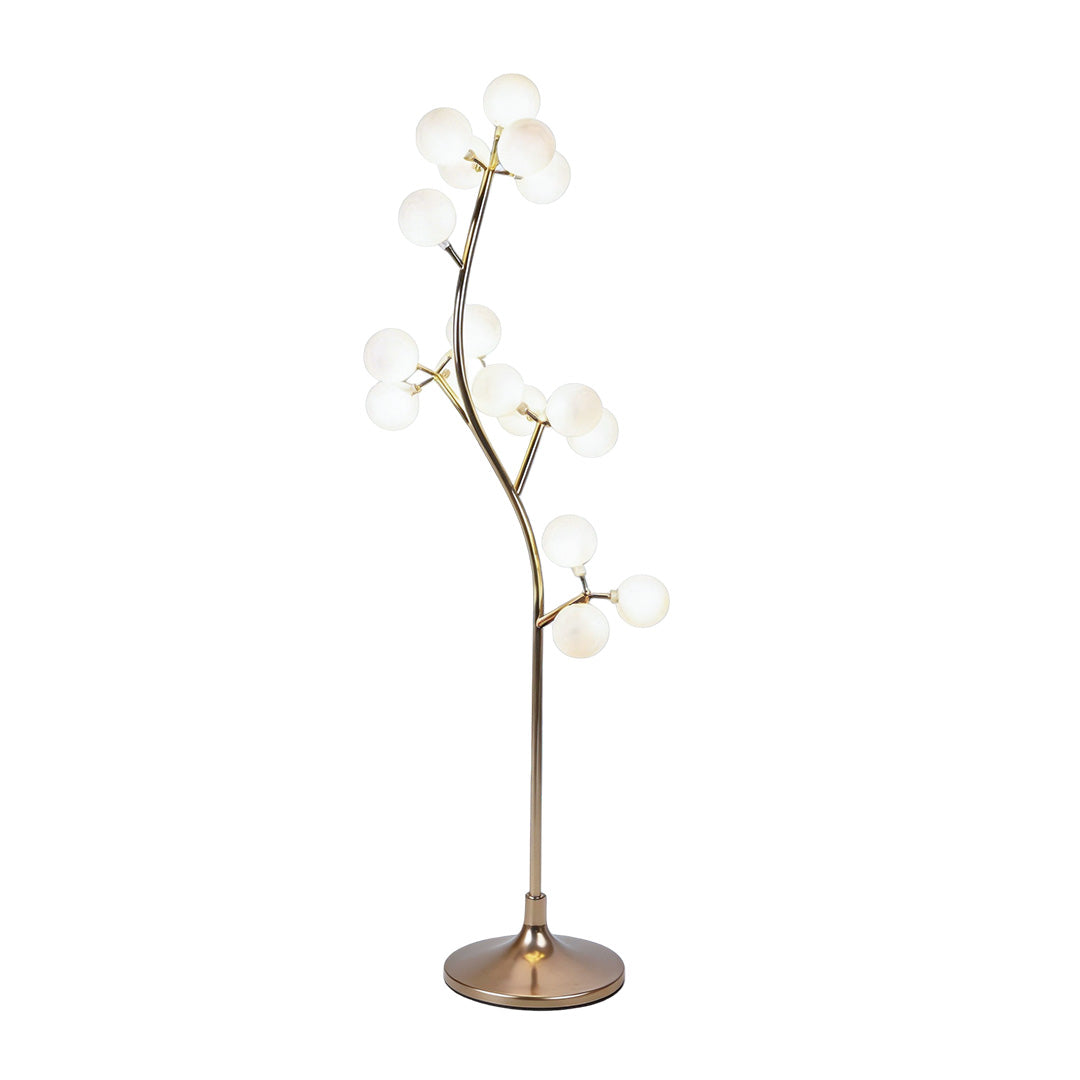 Decorate floor lamp with a modern design, featuring multiple spherical lights.