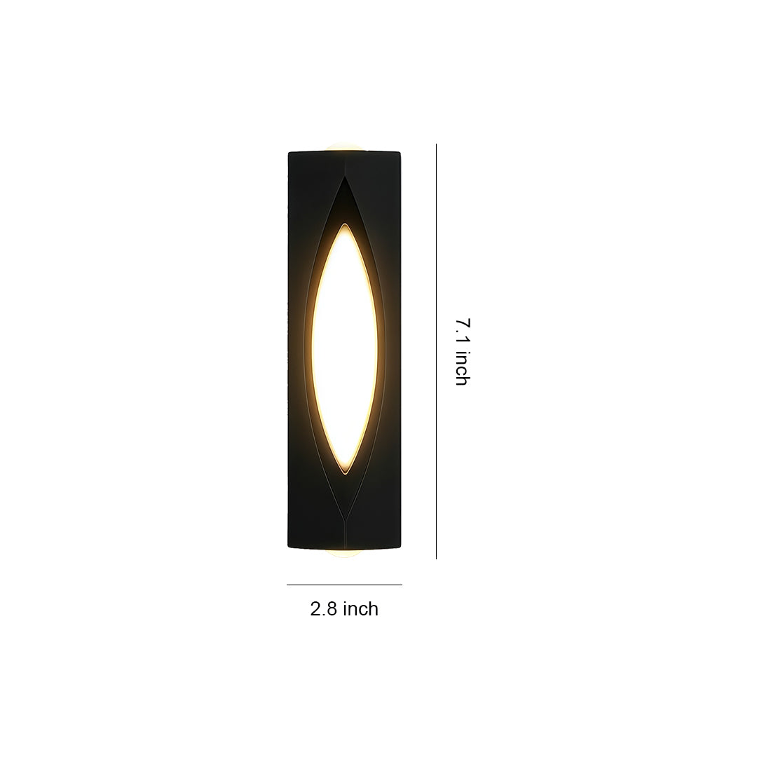 Decorative wall sconce lighting with glass shade chandelier inspired design featuring black housing and vertical diamond-shaped cutout pattern.