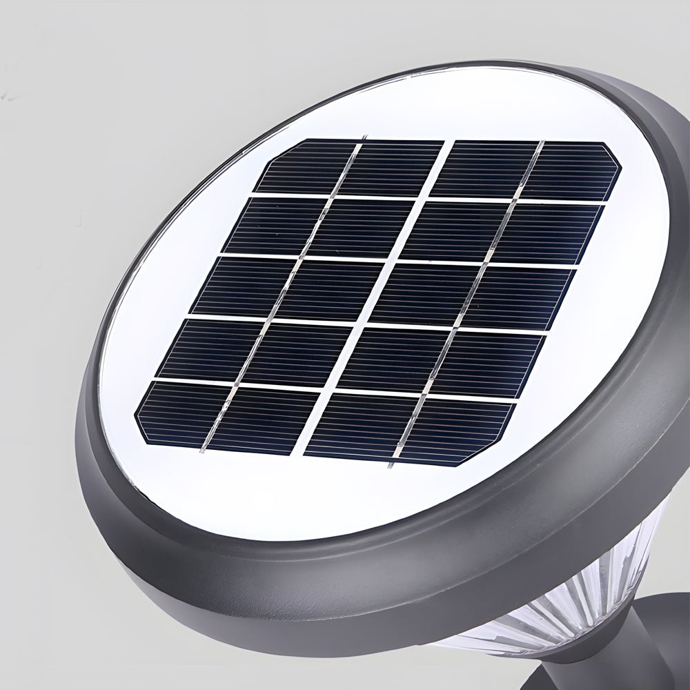 Deluxe Black Solar LED Garden Pathway Lights - Diamond Trim Design 27.6 - Inch