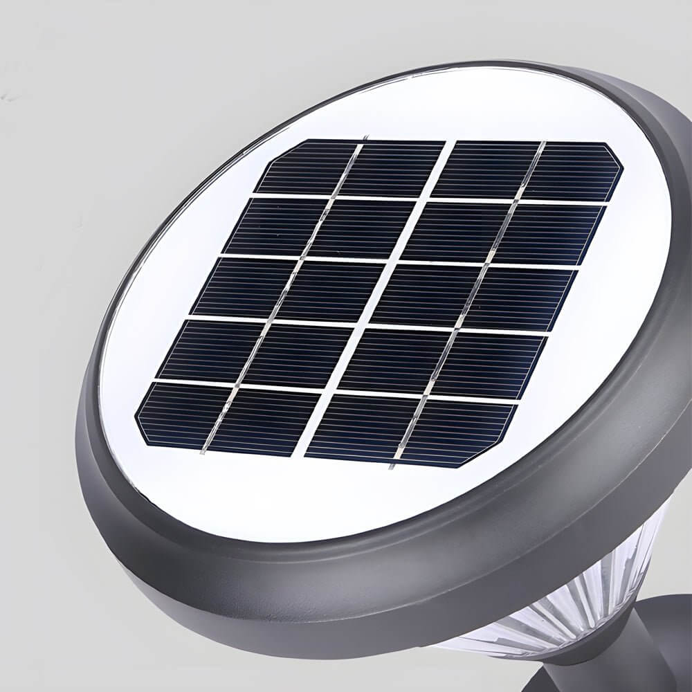 Deluxe Black Solar LED Garden Pathway Lights - Diamond Trim Design 27.6 - Inch