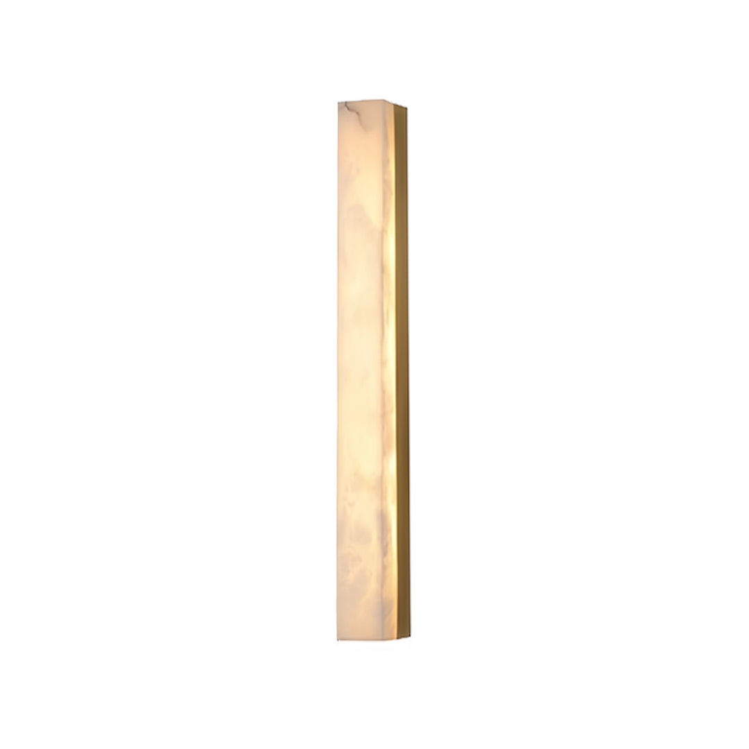 Designer copper sconce indoor wall light with elongated wood finish for modern interiors