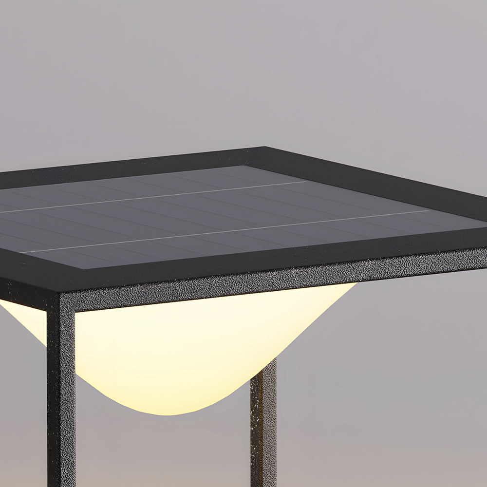 Silver Metal Table Lamp pillar light detail showing clean lines and quality construction with integrated LED technology