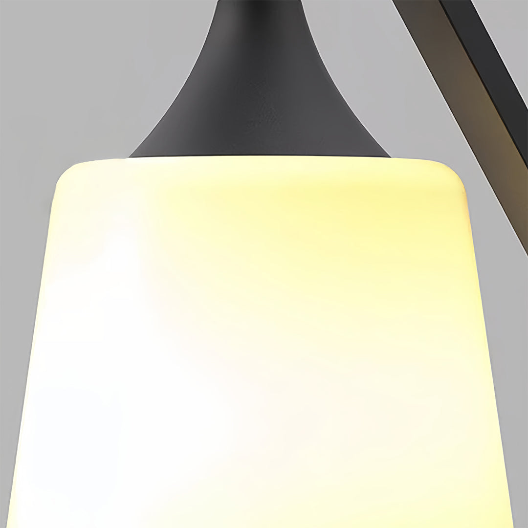 Detailed view of the black outdoor sconce, highlighting its clean lines and elegant finish, perfect for residential exteriors.