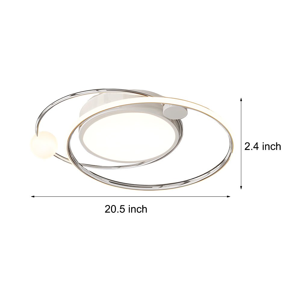 Dia 20'' 3 Step Dimming Nordic LED Ceiling Lights Dimmable with Remote