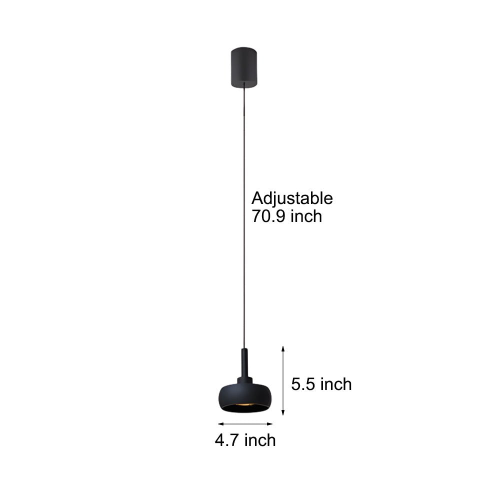 Dia 4'' 1 - Light COB 7W Spotlight Adjustable Wire Pendant Lights