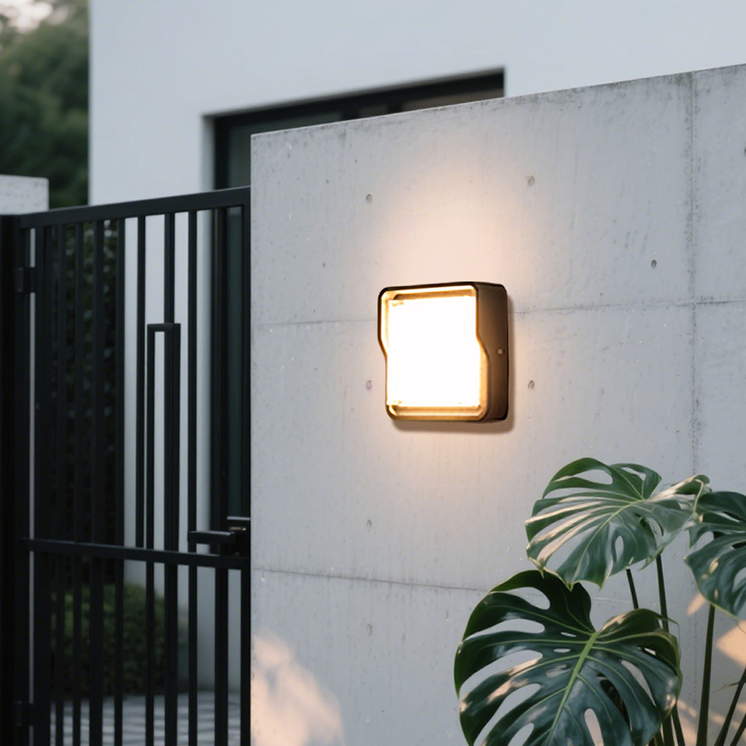 Contemporary square ceiling light providing uniform illumination in modern residential space