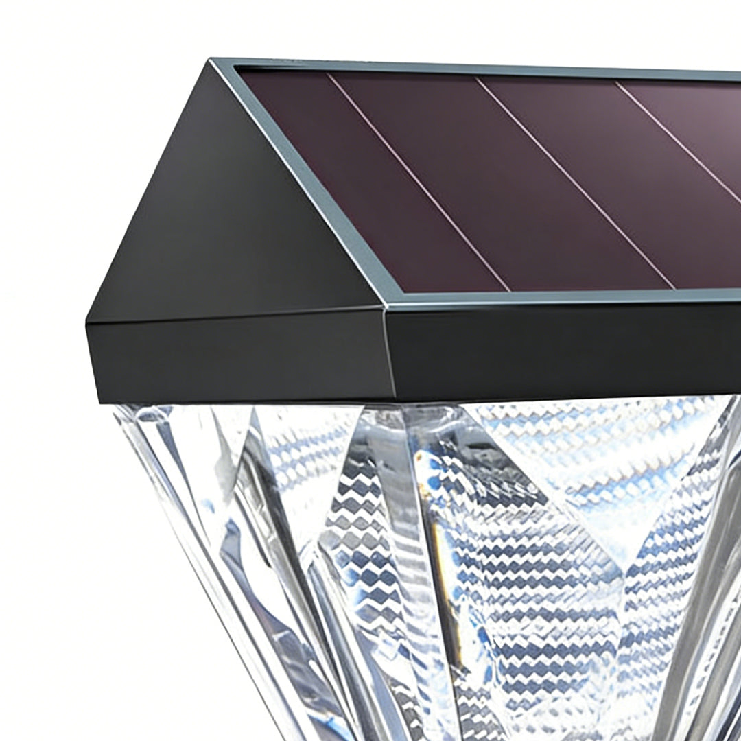 Diamond wall lights with side view showing depth and light diffusion.