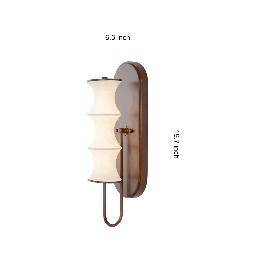 Modern triple cylindrical vintage French wall light with white glass shades and bronze frame. 6.3 inches wide and 19.7 inches high.