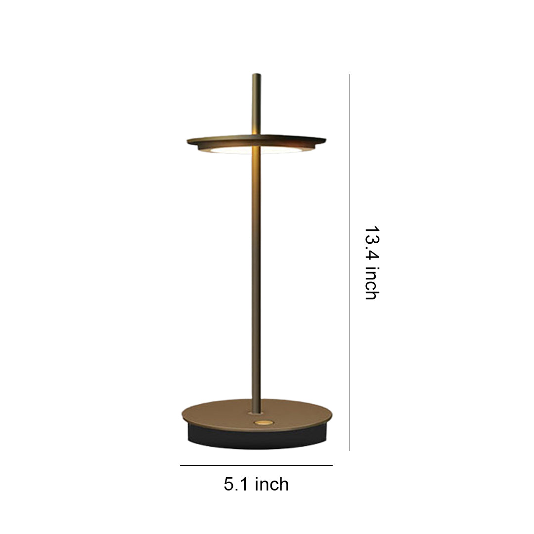 Dimmable table lamps collection showing various finishes with sleek vertical design and round base