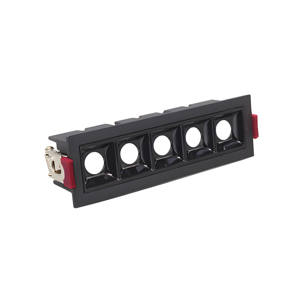 Dual recessed ceiling spot light unit for accent lighting applications.