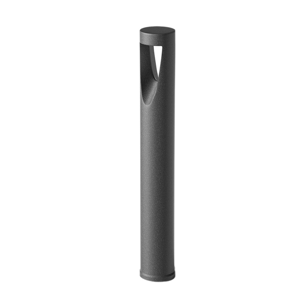 Tall modern pathway light fixture in charcoal finish with sleek minimalist design
