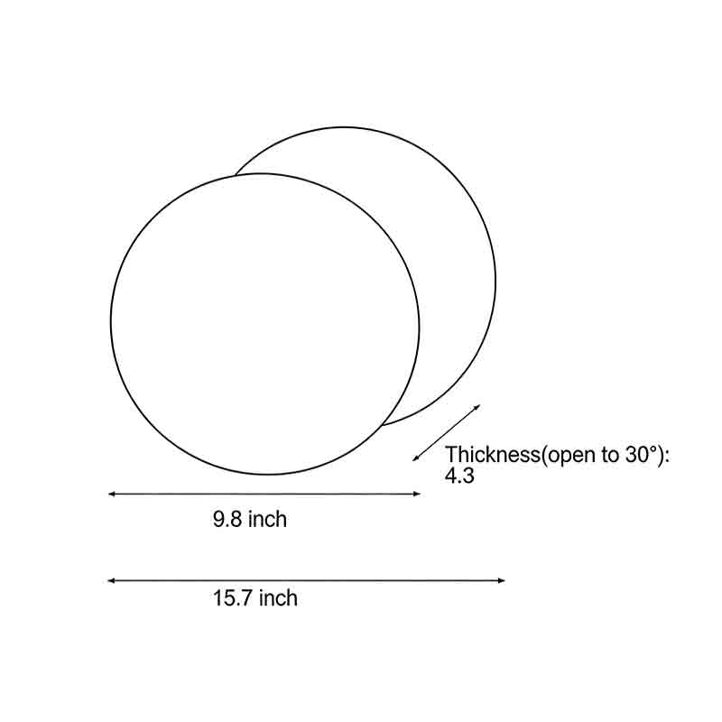 Technical diagram showing dimensions and structure of eclipse wall lamp models.