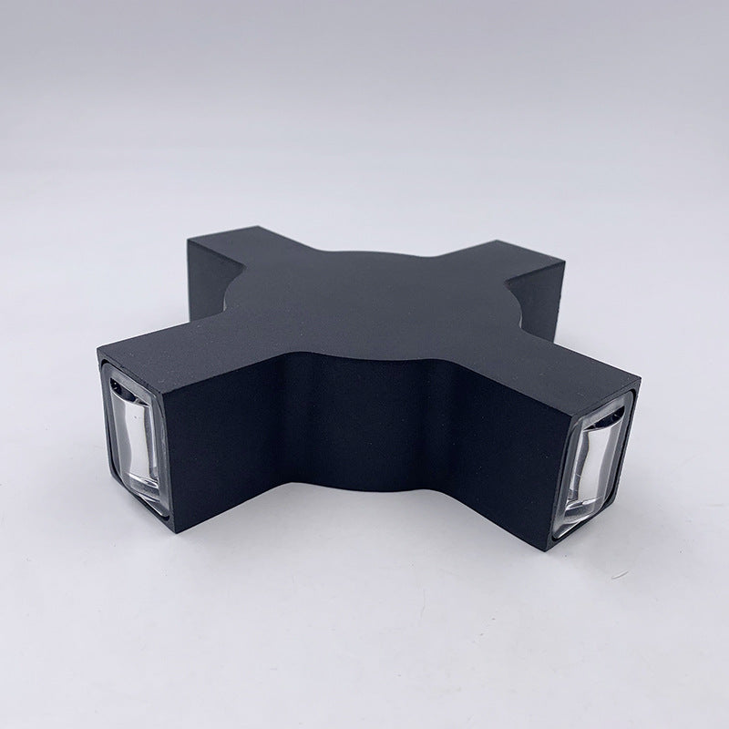 Creative Starlight Decorative LED Waterproof Black Modern Wall Lamp