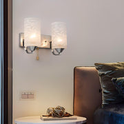 Elegant Cylindrical Double - Headed Glass Wall Sconce