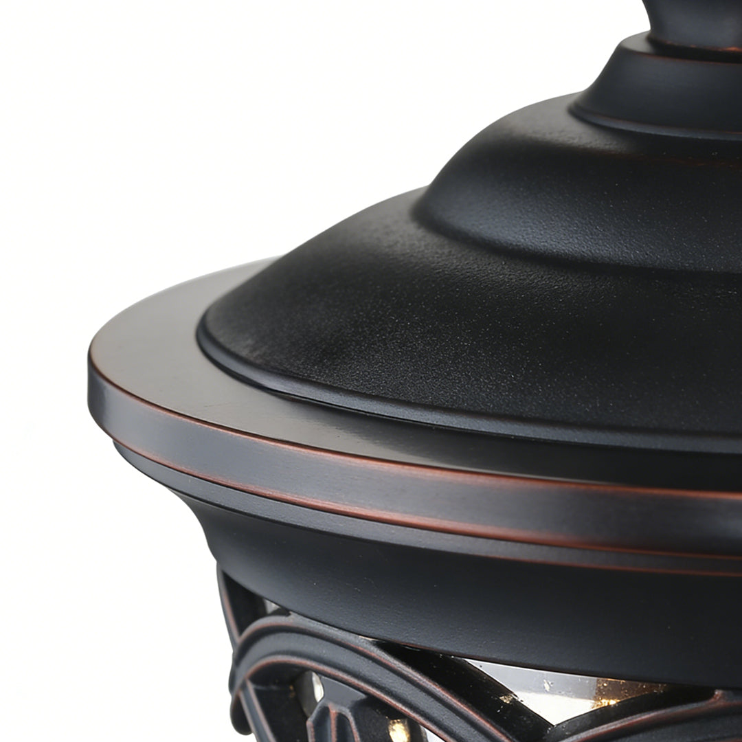 Elegant pendant porch light featuring detailed black finish and dome top, ideal for sophisticated outdoor entryway lighting.