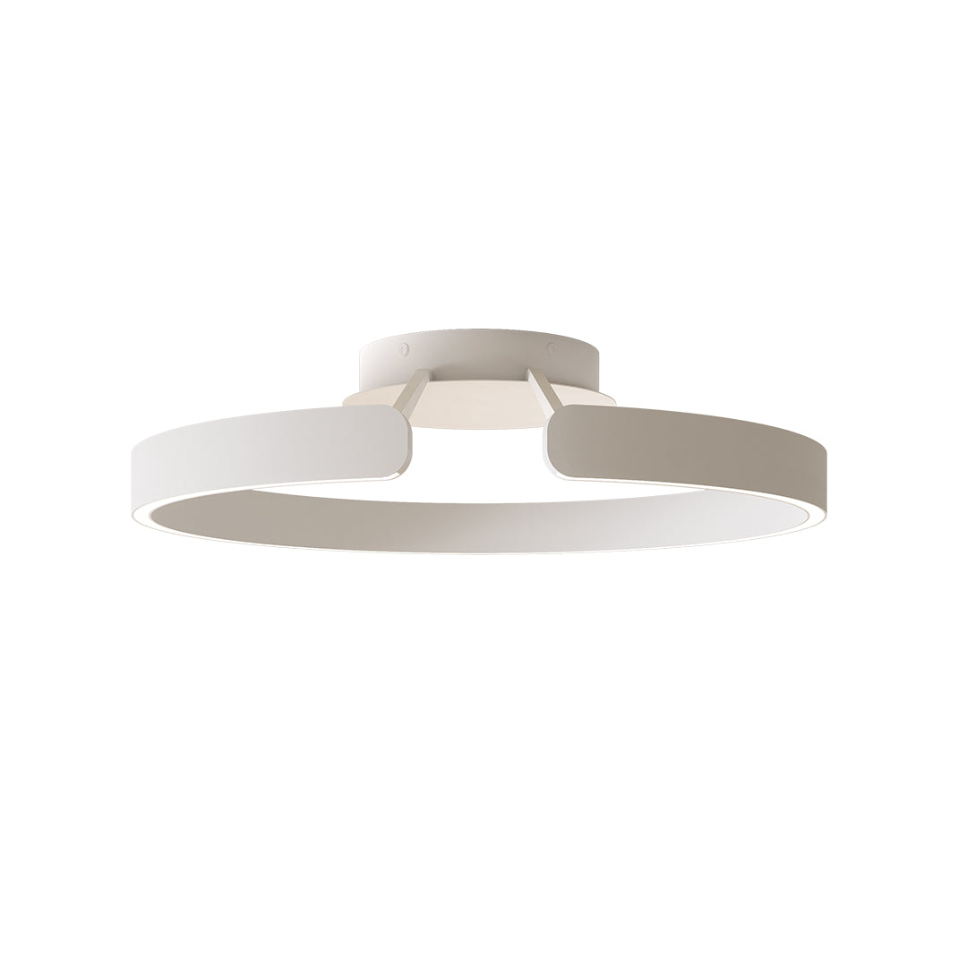 Elegant halo flush mount ceiling light with glass shade chandelier design in white finish with integrated LED ring illumination.