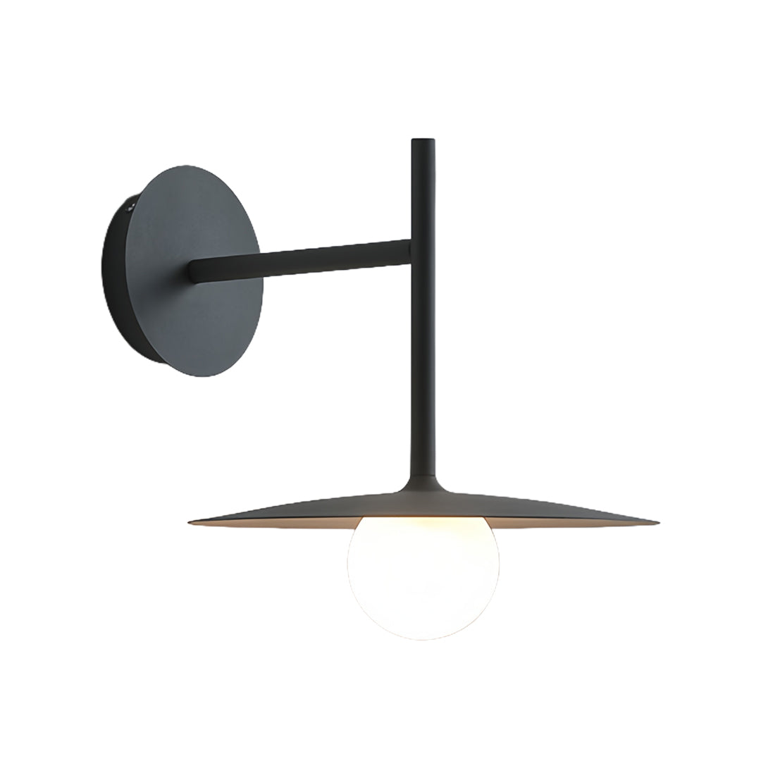 Elegant LED light wall lamp with charcoal finish and modern geometric design for sophisticated spaces