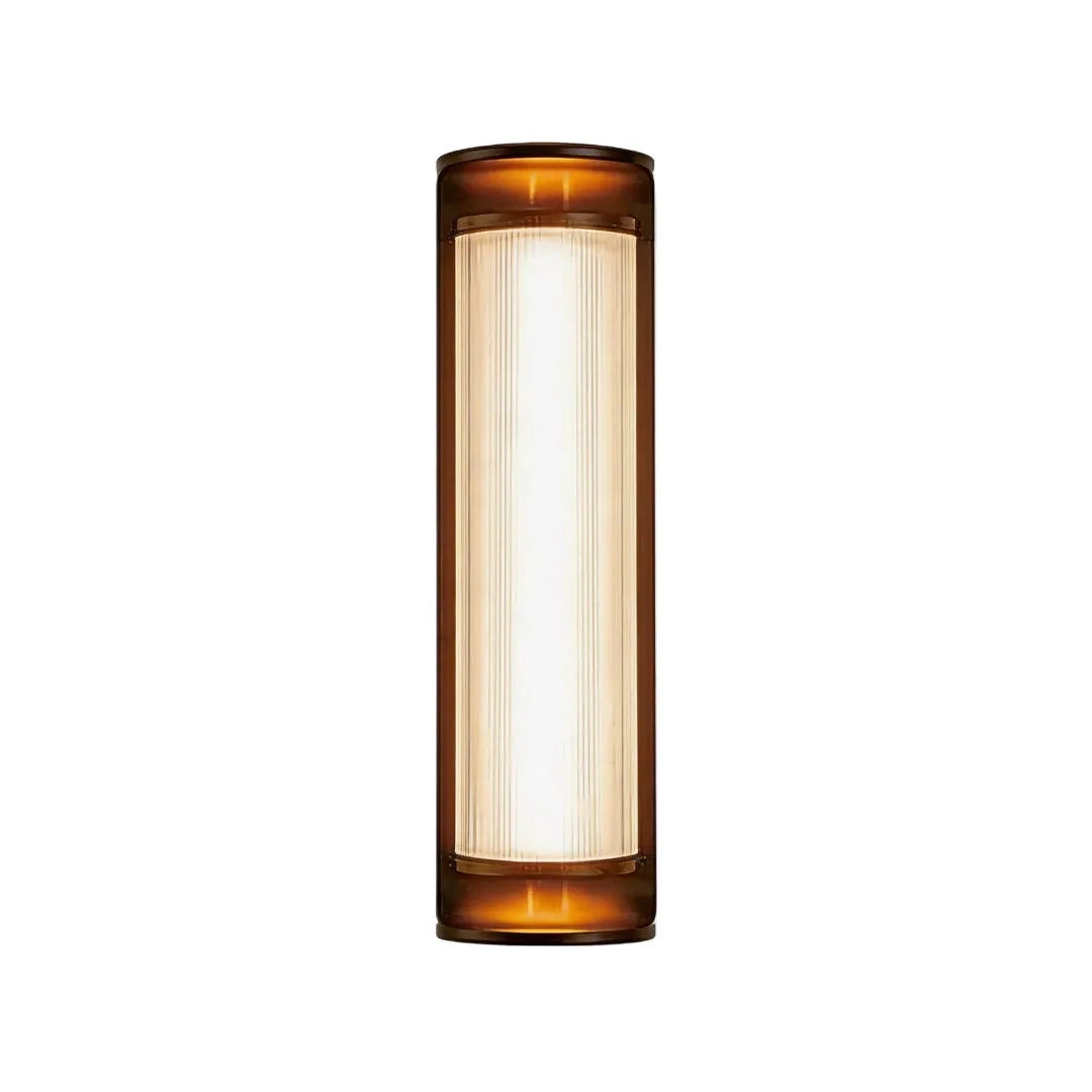 Modern LED outdoor wall sconces with warm illumination and elegant bronze finish.