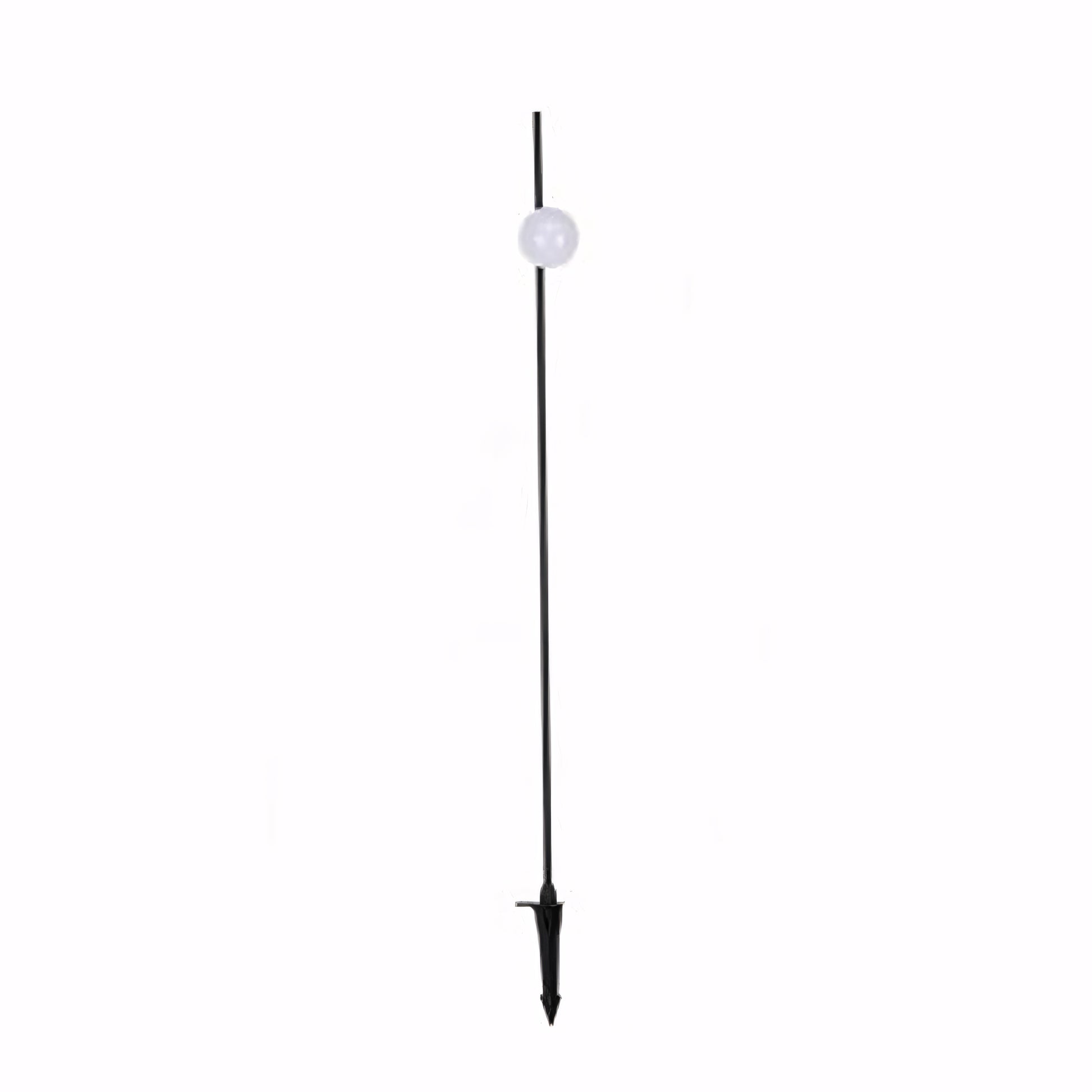 Elegant spike light with decorative top element for sophisticated landscape illumination