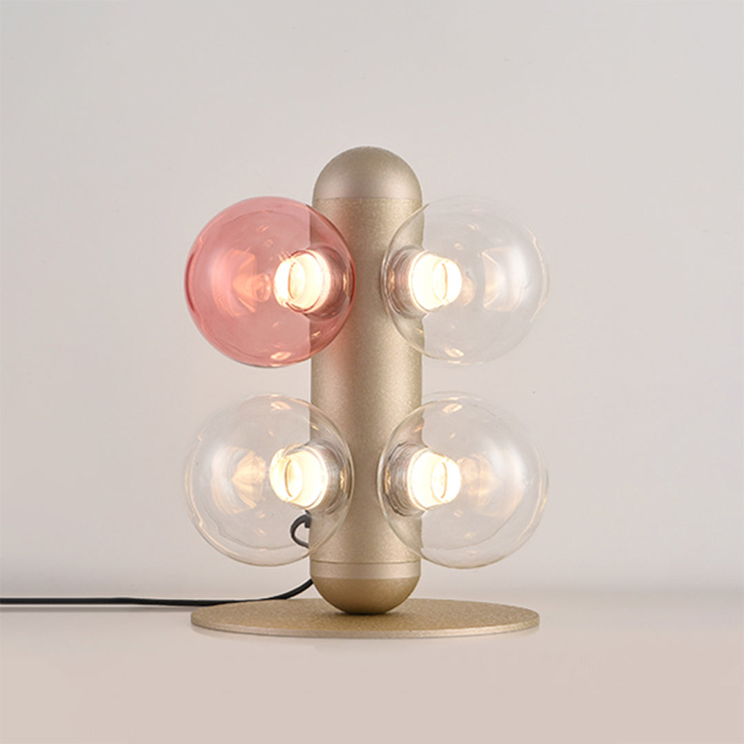 Elegant bubble table lamp displaying translucent spheres in sophisticated interior setting