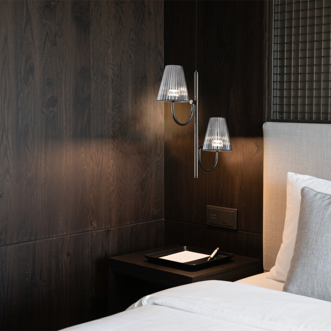 Elegant wall sconce installed in modern minimalist interior with clean architectural lines