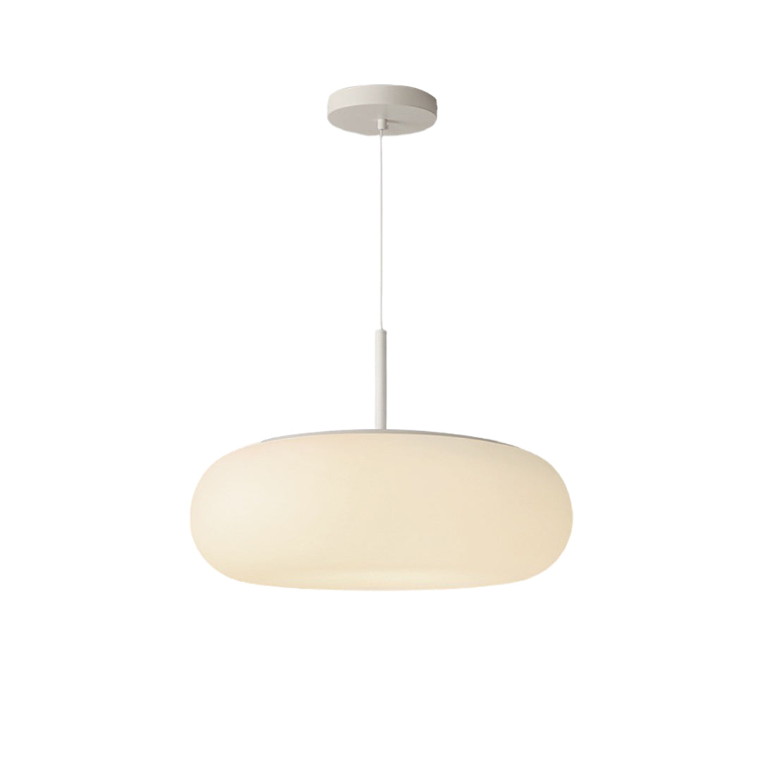 Minimalist contemporary led pendant lights featuring clean elliptical form and warm illumination