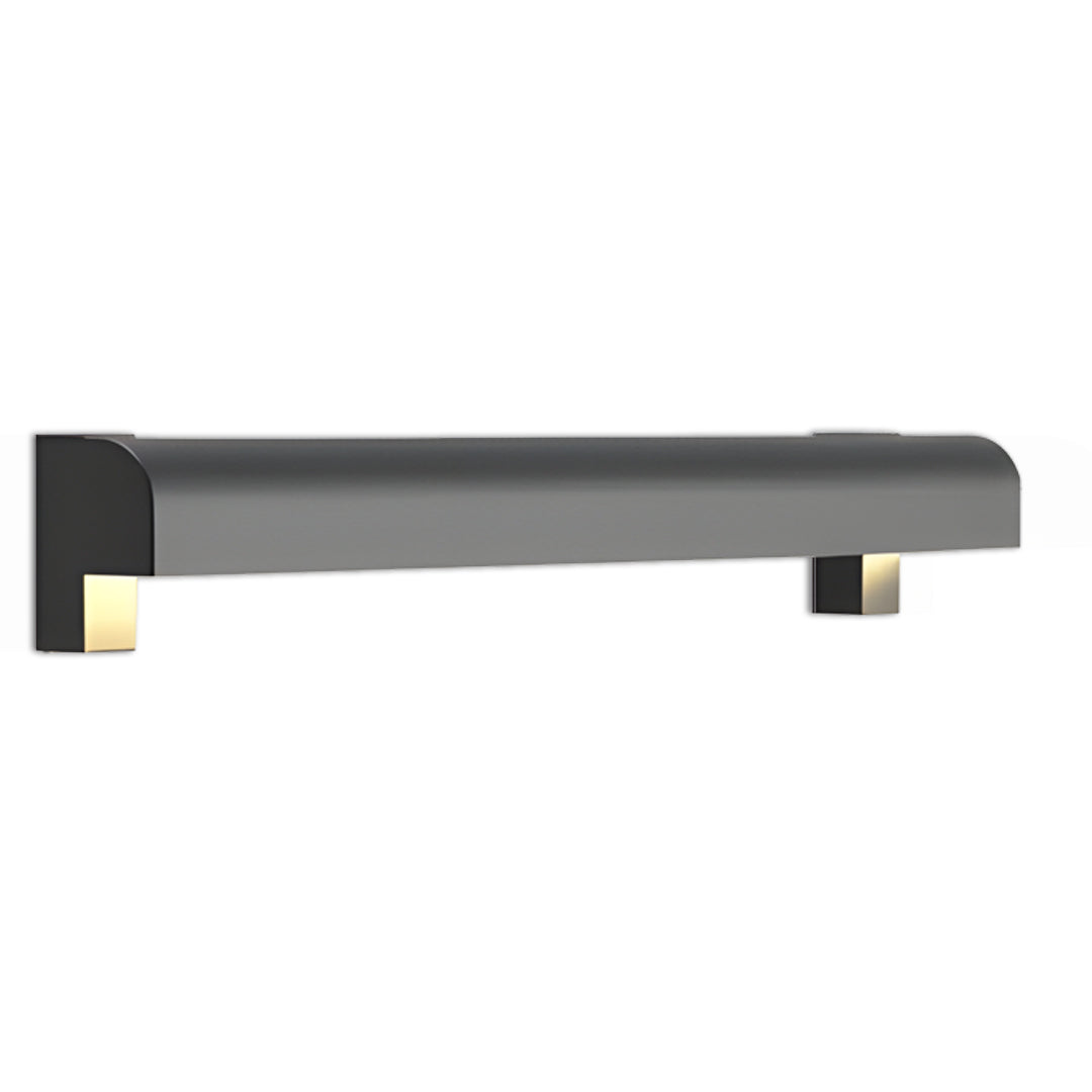 Sleek elongated outdoor wall sconce light fixtures in matte finish presented in profile view.