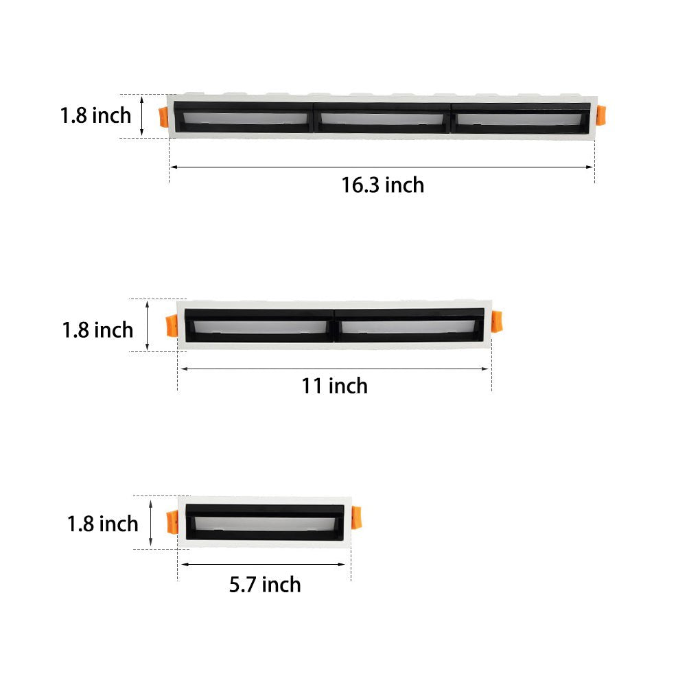 Embedded LED Anti - Glare Wall Washer Recessed Polarized Spotlight
