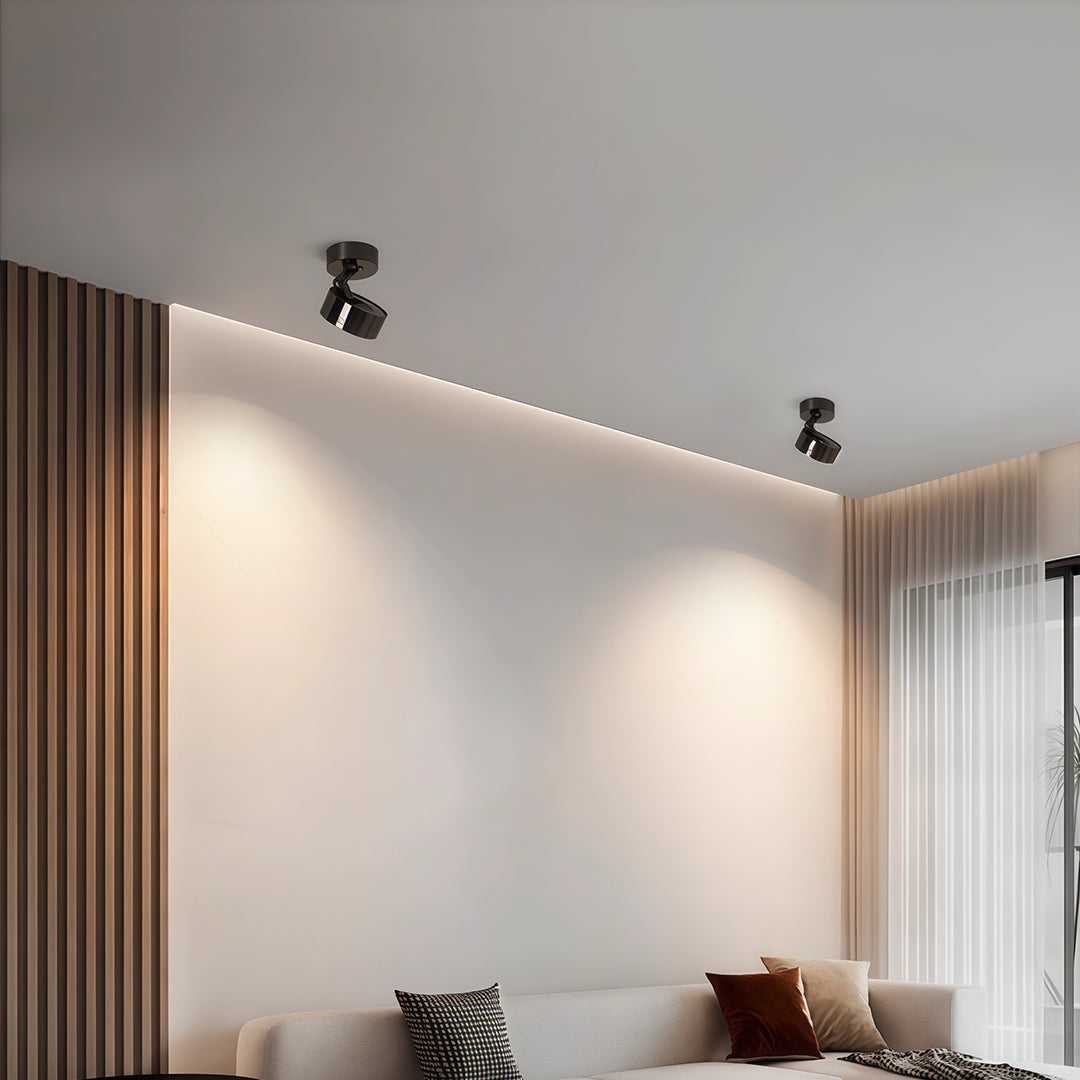 Adjustable LED Ceiling Spotlights - Black Surface Mount – Dazuma