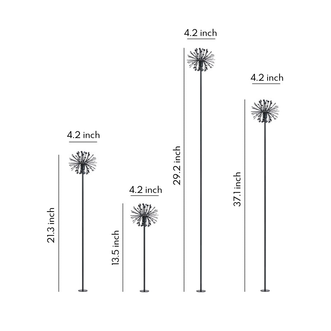 These landscape garden lights create a fairy tale effect in your outdoor spaces, featuring waterproof dandelion designs that brighten walkways, lawns, and patios.