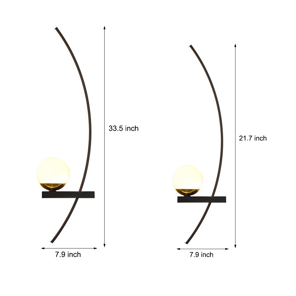 Brighten bedrooms and living areas with LED curved wall light modern indoor decorative fixture, elegant, functional, and energy-efficient.