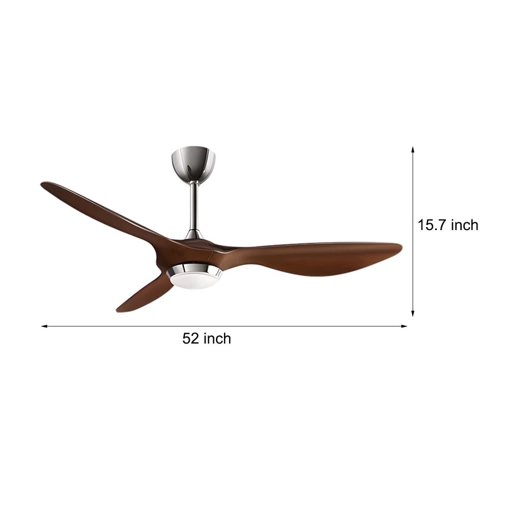 Envy 52" 3 - Blade LED Ceiling Fan with Lights and Remote 6 Fan Speeds Ceiling Fan Light for Living Room