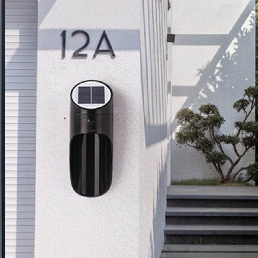 European Style Outdoor Solar LED Wall Lamp Eco - friendly Garden Lighting