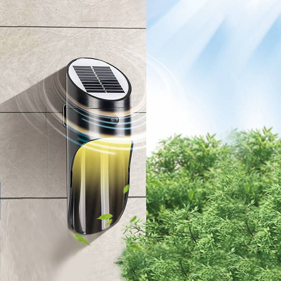 European Style Outdoor Solar LED Wall Lamp Eco - friendly Garden Lighting