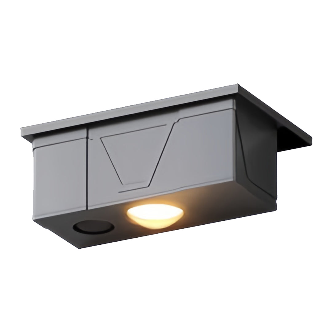 Contemporary exterior wall wash lighting with clean geometric lines and dual integrated LED lamps.