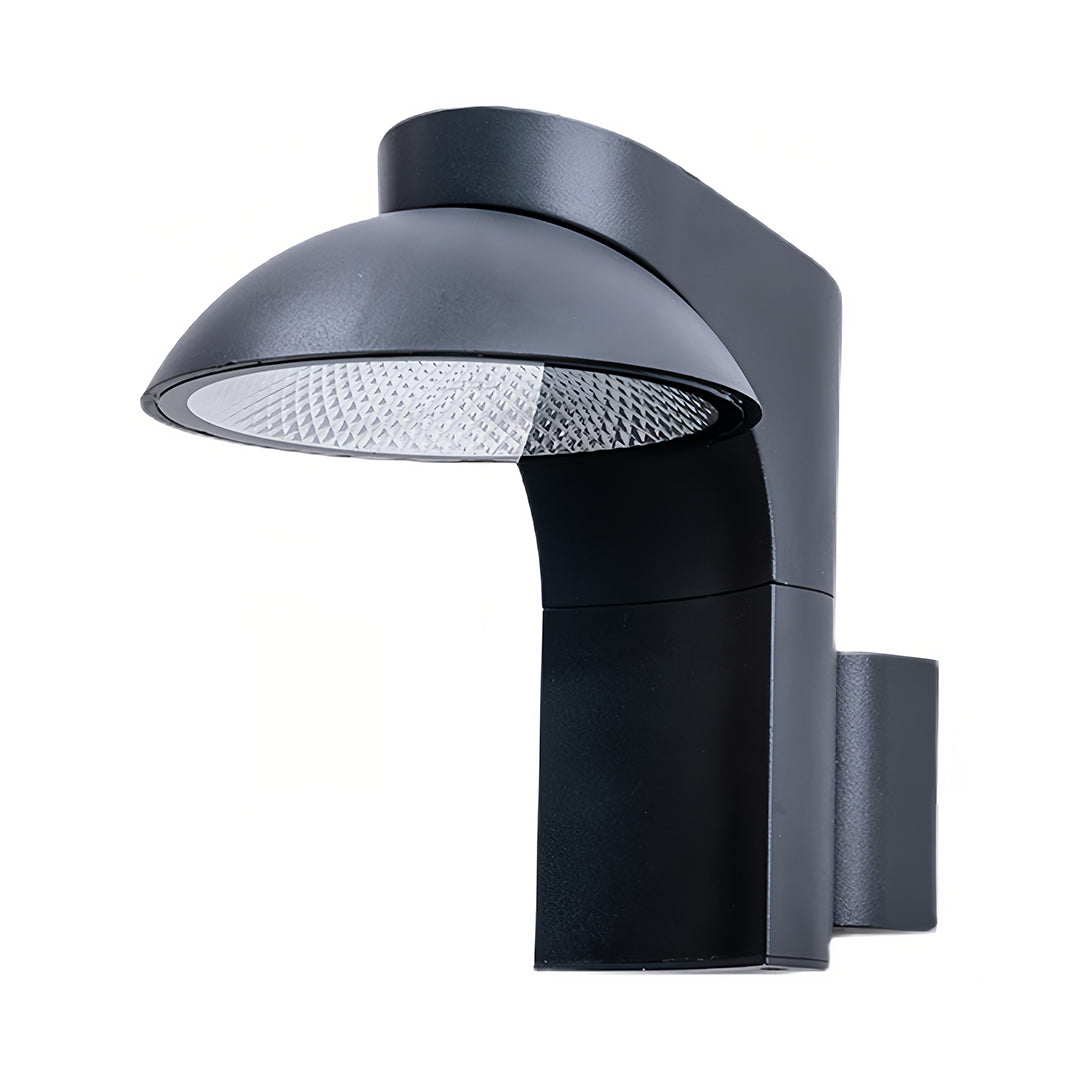 Contemporary extra large outdoor wall light featuring oversized curved dome and textured diffuser.