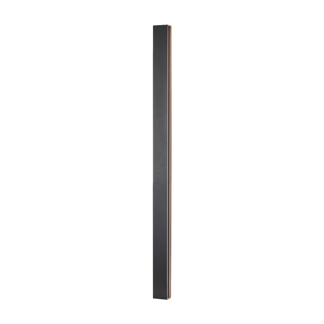 Extra-long wall mounted linear light featuring sleek black finish and maximum vertical reach