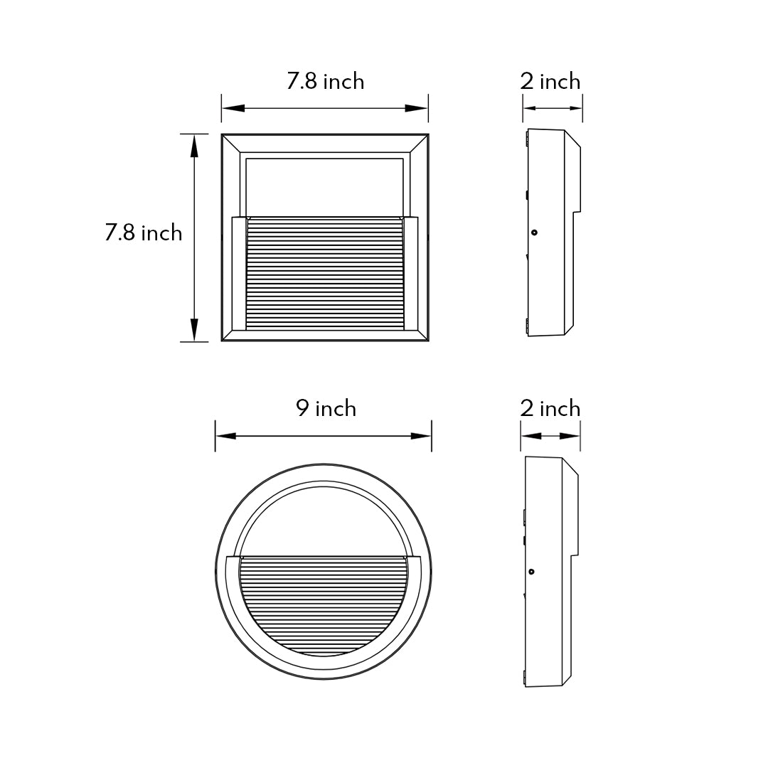 Geometric LED Outdoor Step Lights Minimalist Style