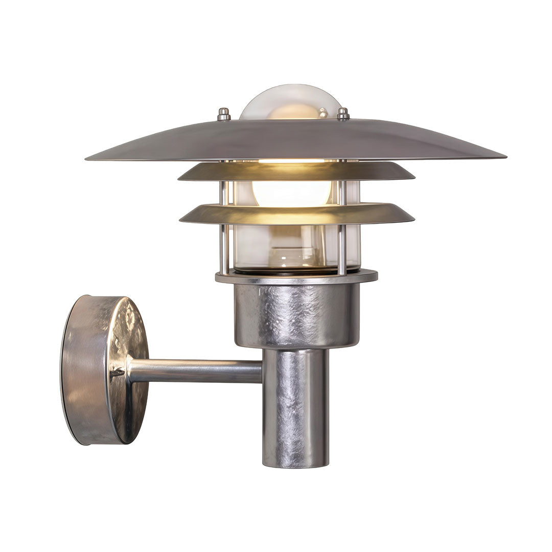 Farmhouse outdoor sconce with a classic black design, providing ambient lighting.