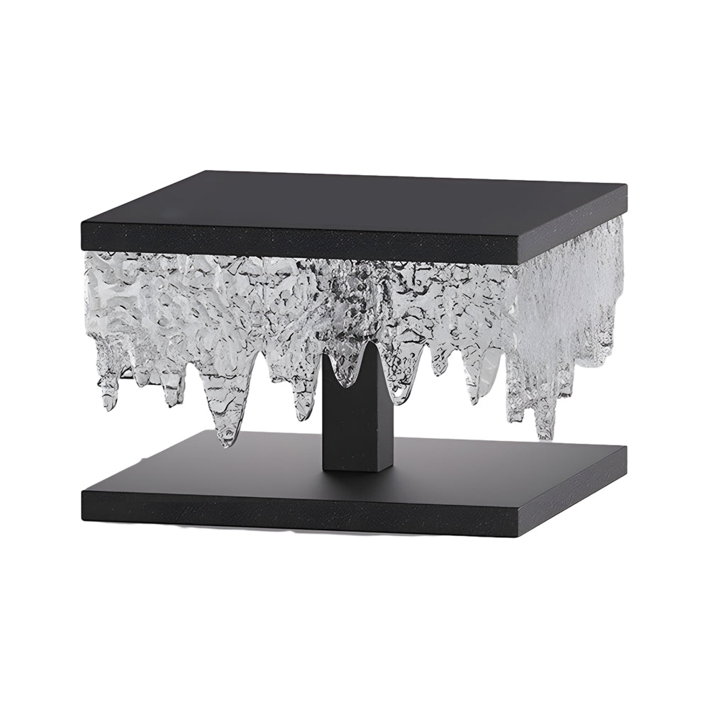 Fence pillar lights dimensions, front view with size specifications.